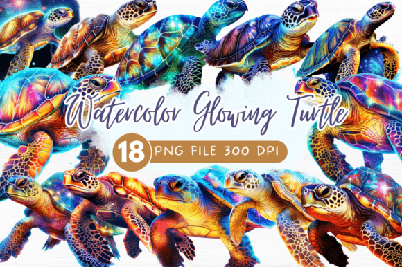 Download Glowing Turtle Sublimation Clipart - Turtle sublimation Collection