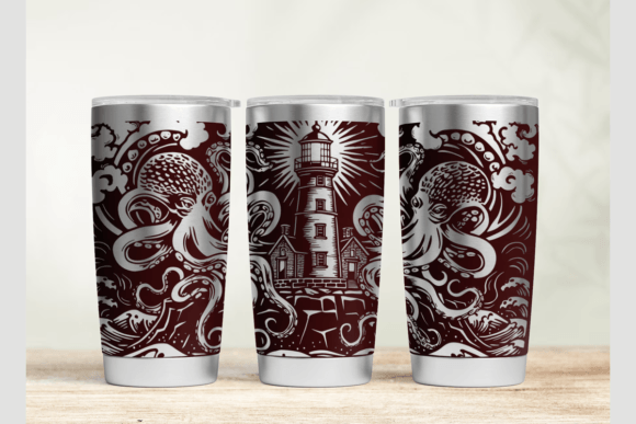 Download Lighthouse 20oz 30oz Laser Tumbler Wrap - 20oz Collection