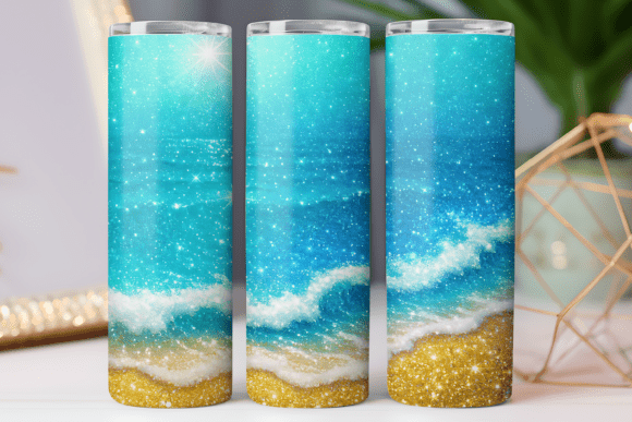 Download Summer Beach Tumbler Wrap Design Art Png - Premium Resources