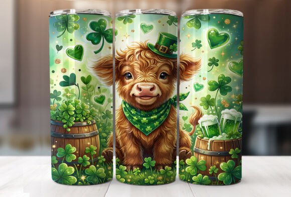 Download 20oz Highland Cow St. Patrick's Tumbler - 20oz Collection