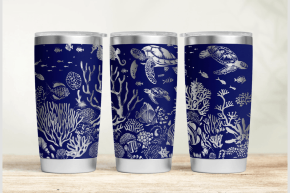 Download Undersea 20oz 30oz Laser Tumbler Wrap - 20oz Collection
