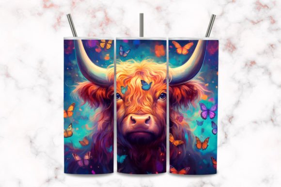 Download 20oz Skinny Highland Cow Tumbler Wrap - 20oz Collection
