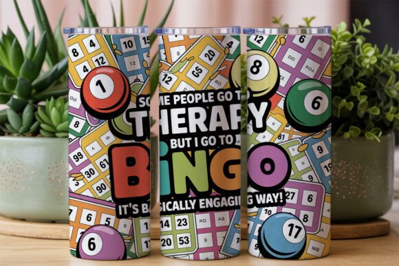 Download Bingo Therapy Fun 20oz Tumbler Wrap - 20oz Collection
