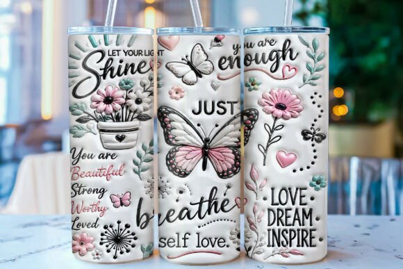 Download Inflated Self Love 20oz Tumbler Wrap PNG - 20oz Collection