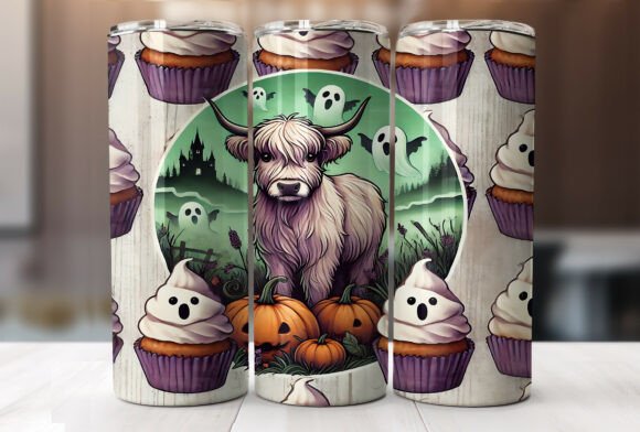 Download 20oz Highland Cow Cupcake Tumbler Wrap - 20oz Collection