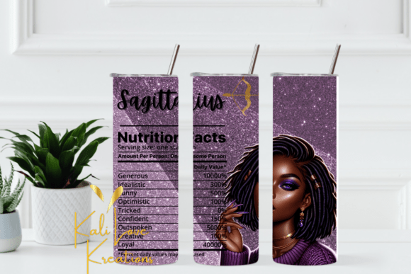 Download Black Woman Zodiac Tumbler 20oz Wrap - 20oz Collection
