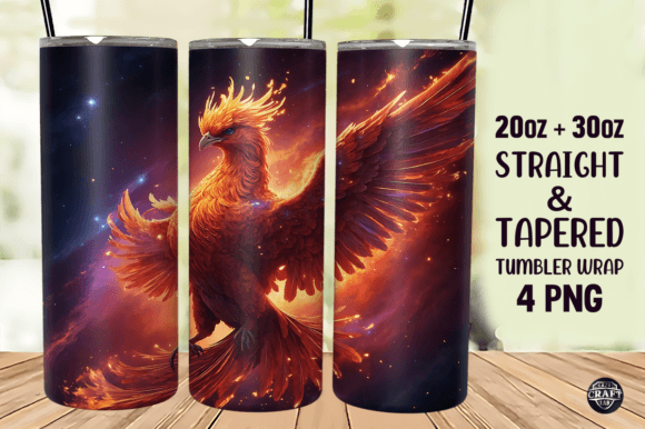 Download Phoenix Bird Tumbler Wrap 20oz Skinny - 20oz Collection