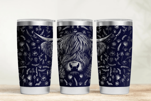 Download Highland Cow 20oz 30oz Laser Tumbler SVG - 20oz Collection