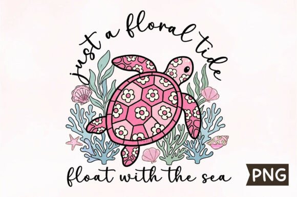 Download Pink Floral Sea Turtle Sublimation - Turtle sublimation Collection