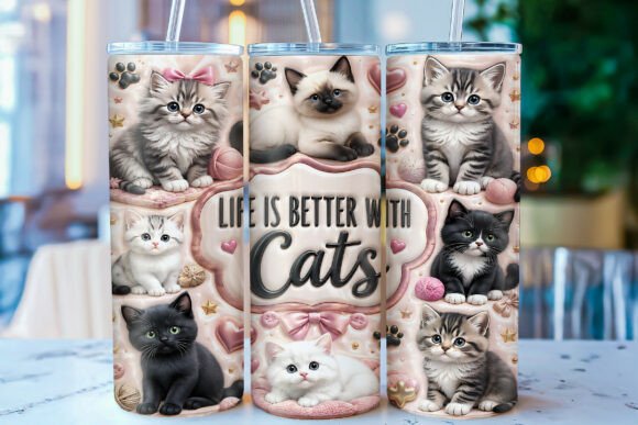 Download Life is Better with Cats 20oz Tumbler - 20oz Collection