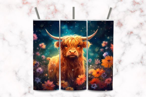Download 20oz Skinn Highland Cow Tumbler Wrap - 20oz Collection