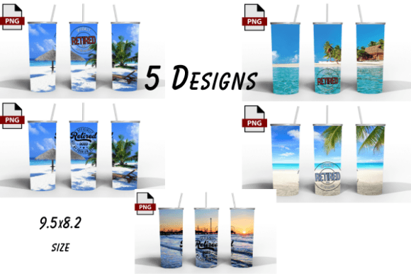 Download Beach Retirement Tumbler Digital 20oz - 20oz Collection