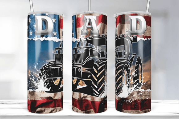 Download Farmer Dad Tractor 20oz Tumbler Wrap - 20oz Collection