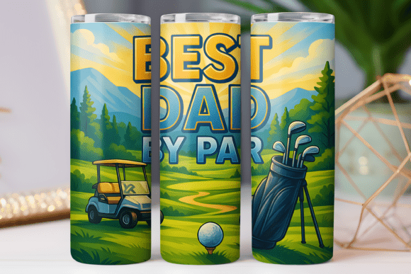 Download Golf Father Tumbler Wrap 20oz Skinny Png - 20oz Collection