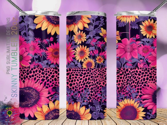 Download Leopard Sunflower 20oz Skinny Tumbler - 20oz Collection