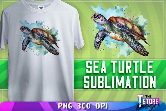 Download Sea Turtle Sublimation | T-Shirt Design - Turtle sublimation Collection