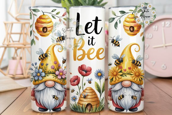 Download Let It Bee Honey Gnome 20oz Tumbler Wrap - 20oz Collection
