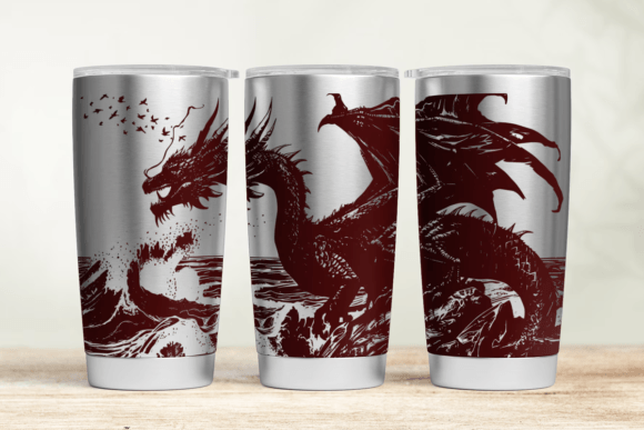 Download Dragon 30oz 20oz Laser Tumbler Wrap SVG - 20oz Collection
